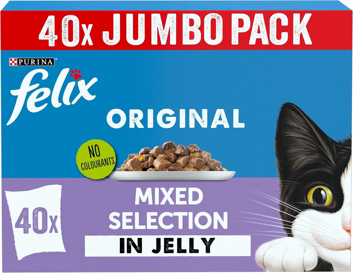 FELIX Original Mixed Selection in Jelly Wet Cat Food 40x85g