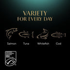 Sheba Fine Flakes in Jelly – Fish Collection – Wet cat food pouches for adult cats – 40x85g pack