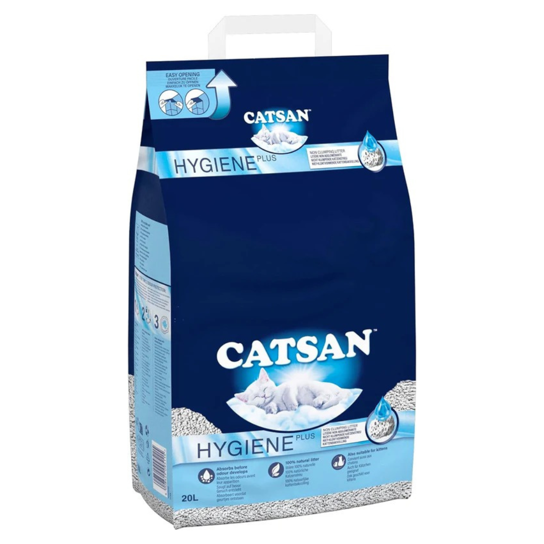 Catsan Hygiene Plus Cat Litter White, 20L