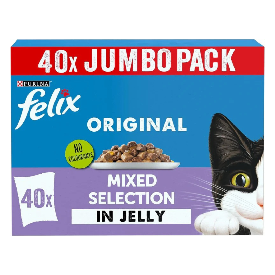 FELIX Original Mixed Selection in Jelly Wet Cat Food 40x85g