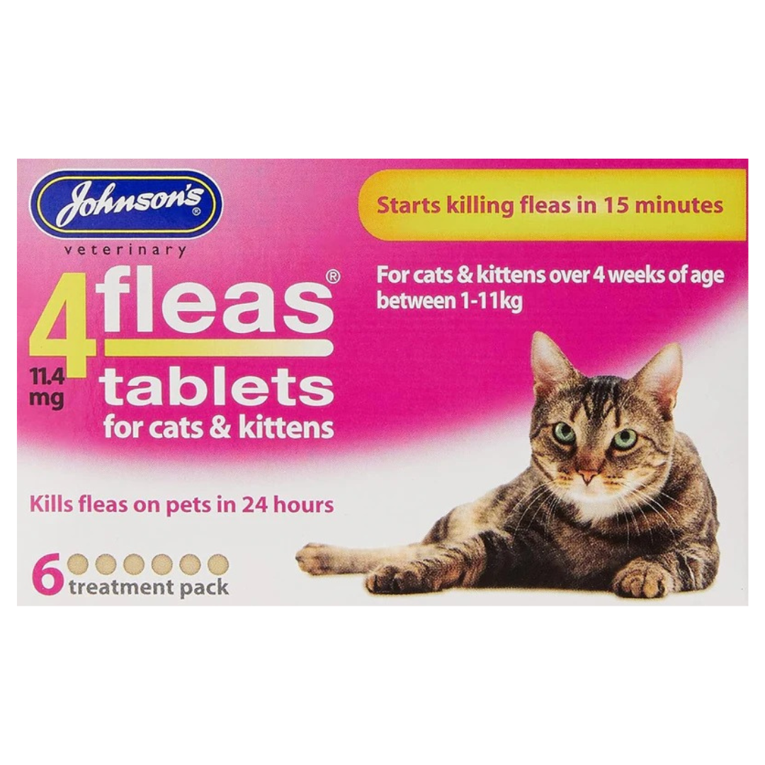 Johnsons 4Fleas Tablets for Cats and Kittens, 6 Treatment Pack, 14D083