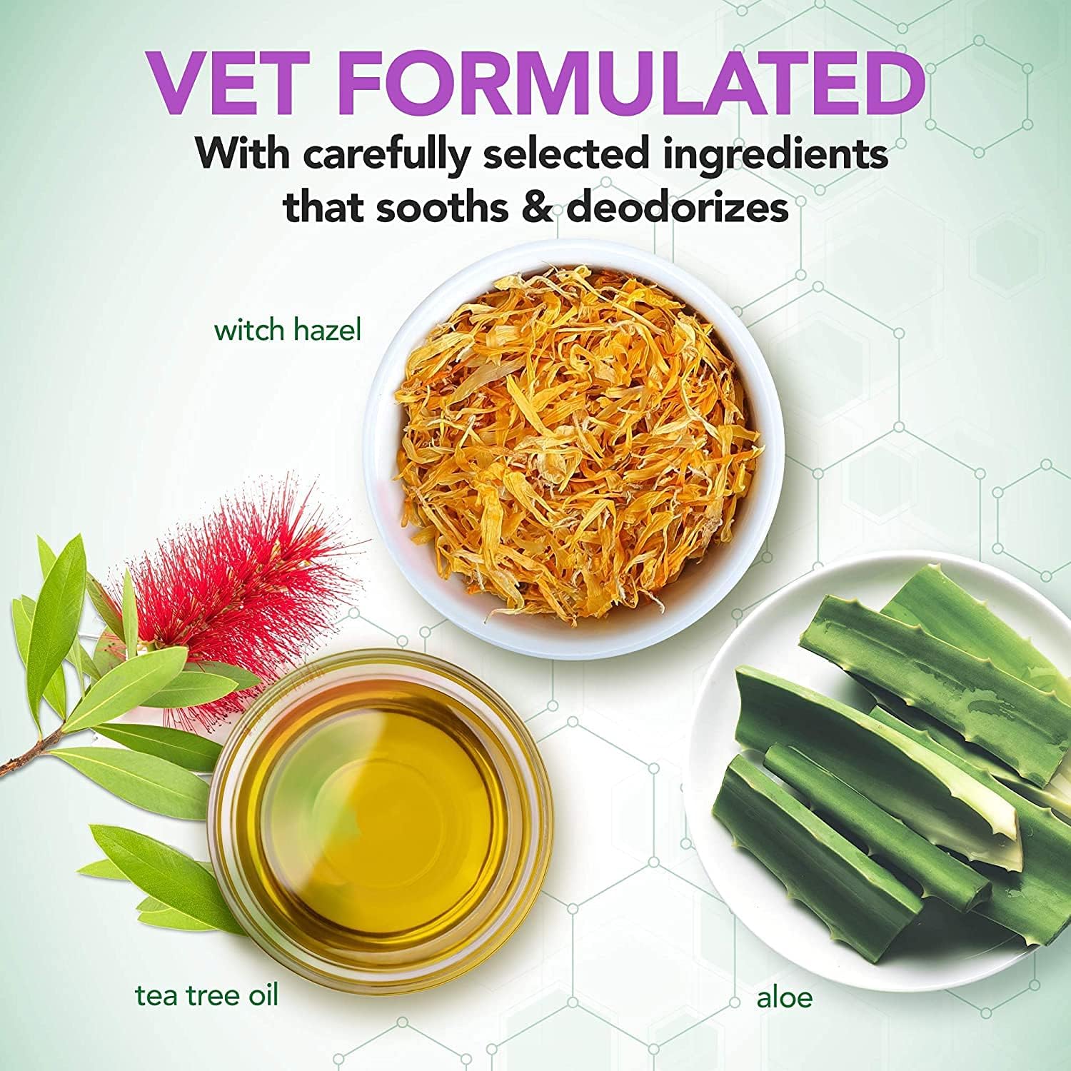 Vet's Best Ear Relief Finger Wipes, Ear Cleansing for Dogs, Soothes & Deodorizes - 50 Disposable Wipes