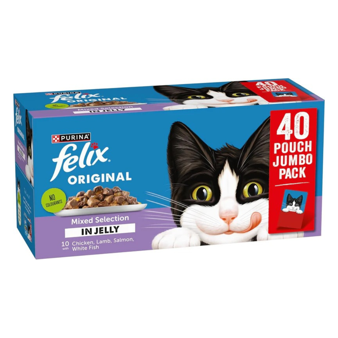 FELIX Original Mixed Selection in Jelly Wet Cat Food 40x85g