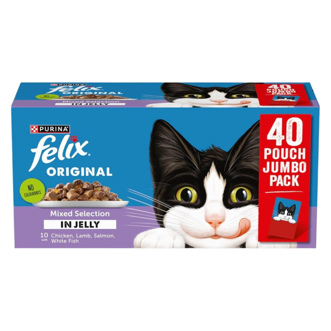 FELIX Original Mixed Selection in Jelly Wet Cat Food 40x85g