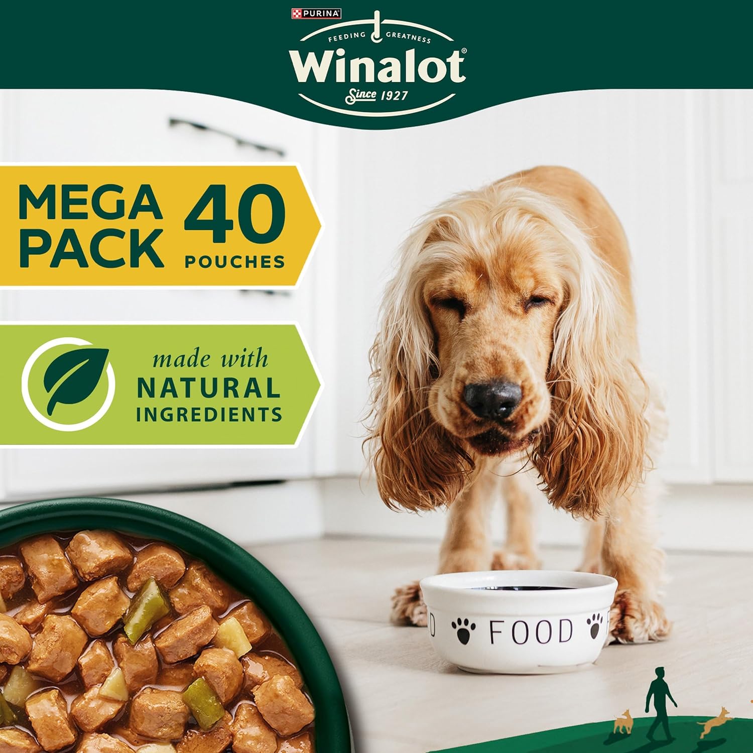 WINALOT Sunday Dinner Mixed in Gravy Wet Dog Food Pouches 40x100g