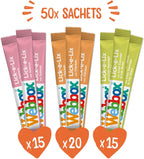 Webbox Lick-e-Lix Cat Treats Variety Mega Pack - Kitten Friendly, Grain Free, No Artificial Preservatives or Colours (50 Pack)