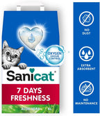 Sanicat - Classic cat litter with Aloe Vera | 7-day odour control | Fast absorption | product for your pet’s hygiene | Keep Your Home Clean | 4L capacity