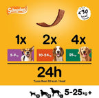 Pedigree Schmackos Mega Pack 110/112 Strips Snacks, Dog Treat Multipack with Beef, Lamb and Poultry Flavours