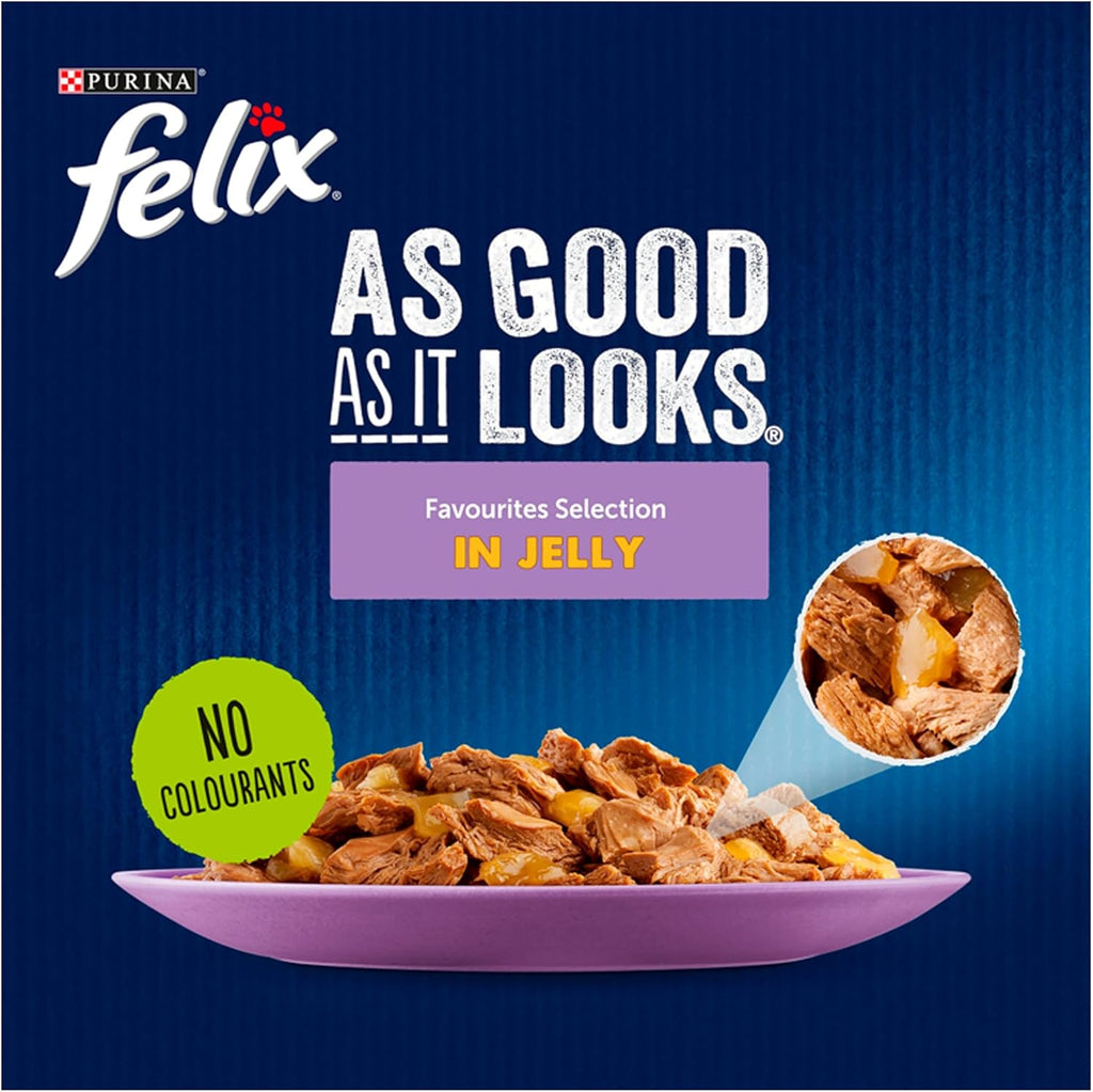 FELIX As Good As it Looks Favourites Selection in Jelly Wet Cat Food 120x85g