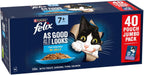 FELIX As Good As it Looks Senior 7+ Fish Selection in Jelly Wet Cat Food 40x85g