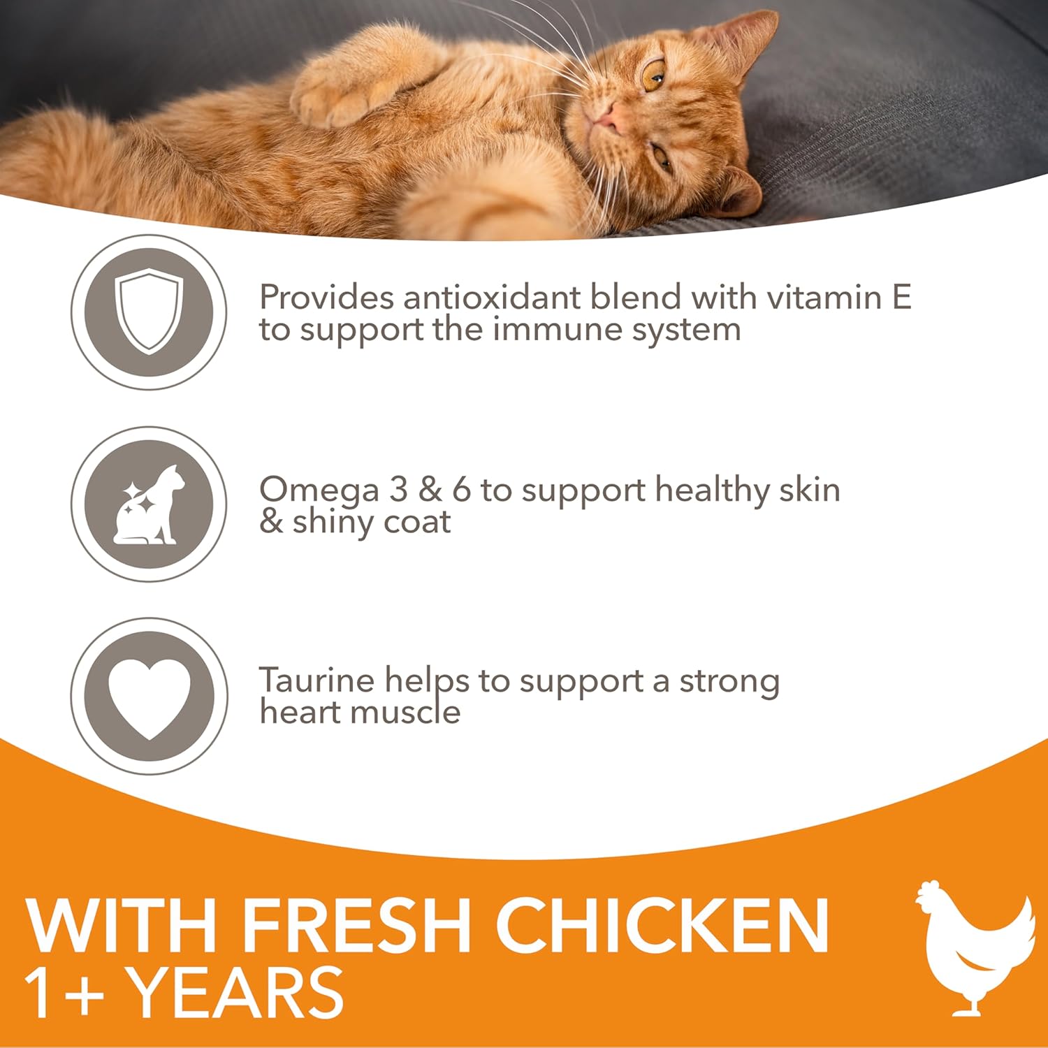 IAMS Adult Complete Dry Cat Food Chicken 3kg - Supports Strong Immune System