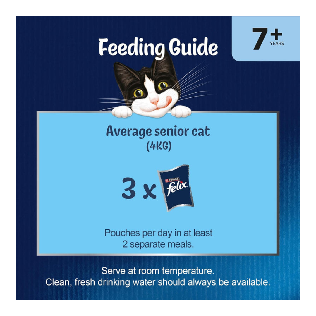 FELIX As Good As it Looks Senior 7+ Fish Selection in Jelly Wet Cat Food 40x85g