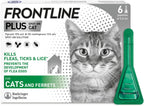 FRONTLINE Plus Flea & Tick Treatment for Cats and Ferrets - 6 Pipettes