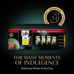 Sheba Fine Flakes in Jelly – Poultry Collection – Wet cat food pouches for adult cats – 40x85g pack