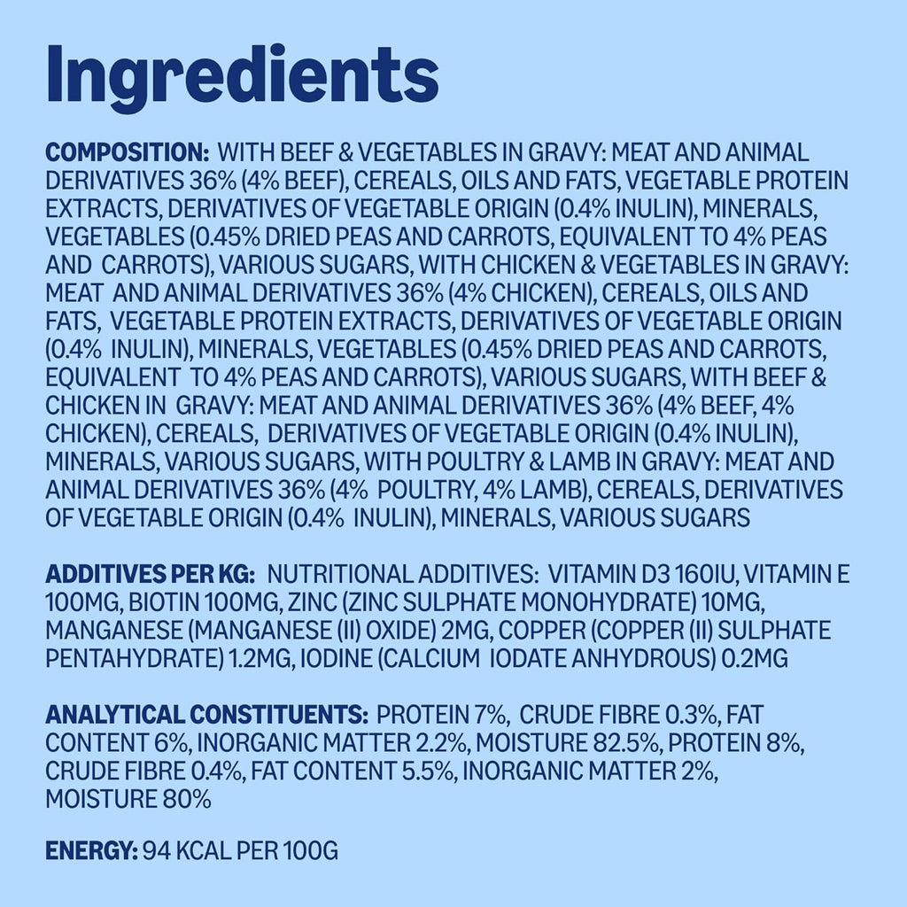 by Amazon Complete Wet Food for Adult Dogs, Meat Selection in Gravy, 4.8 kg (48 pouches of 100g)