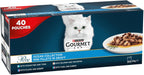 GOURMET Perle Ocean Collection Adult Wet Cat Food Mini Fillets in Gravy Tuna, Shrimp, Plaice, Salmon, White fish, Ocean Fish 40 x 85g Pouches