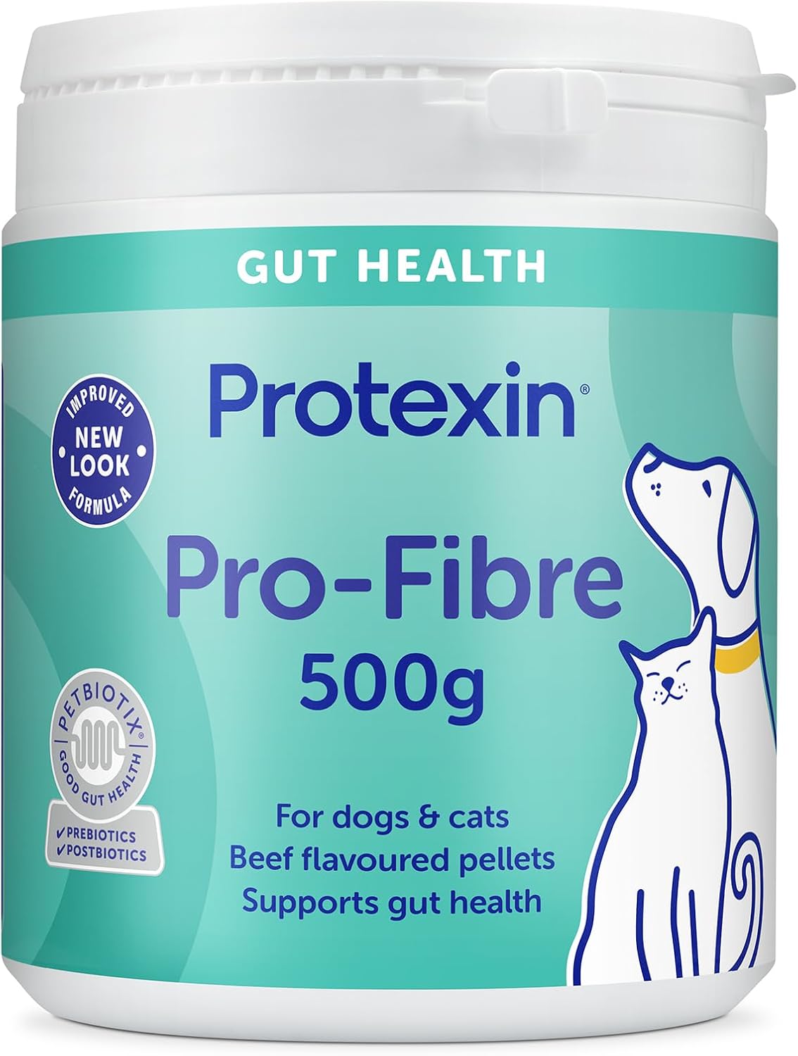 Protexin Pro-Fibre for Dogs, High-Fibre Digestive Supplement with Prebiotics & Postbiotics, Fibre for Dogs to Support Gut Health, Immune , Anal Glands & Stool Support, Protexin Dog Supplement, 500g