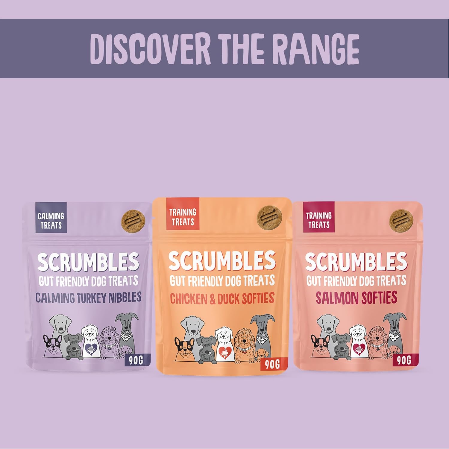 Scrumbles Nibbles, 100% Natural, Calming Dog Treats, Grain Free Turkey Training Treats, 100g pouch