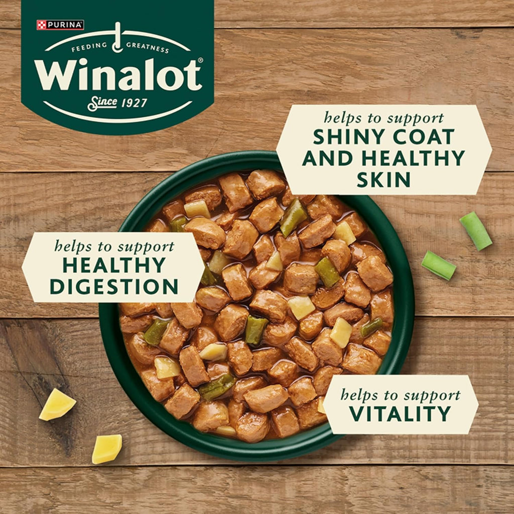 WINALOT Sunday Dinner Mixed in Gravy Wet Dog Food Pouches 40x100g