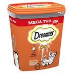 DREAMIES - Chicken Cat Treats - 2x350g - Multipack Snacks 2 Mega Tubs - Bulk Cat Food