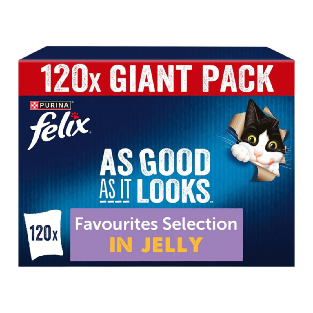 FELIX As Good As it Looks Favourites Selection in Jelly Wet Cat Food 120x85g