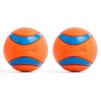 ChuckIt! Ultra Ball Dog Toy, Durable High Bounce Floating Rubber Dog Ball, Launcher Compatible Toy For Dogs, 2 Pack, Medium